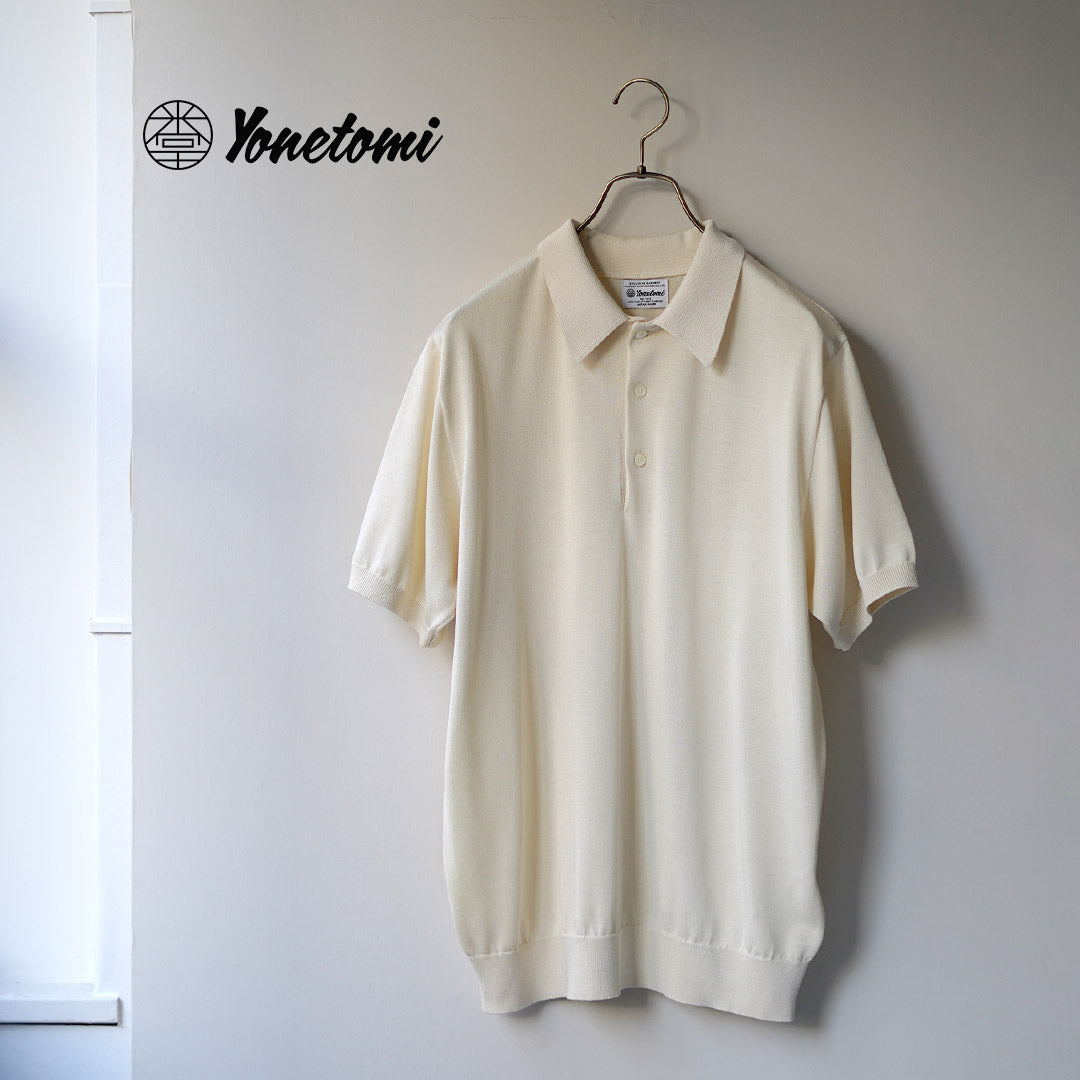 YONETOMI NEW BASIC / 실크 니트 폴로셔츠