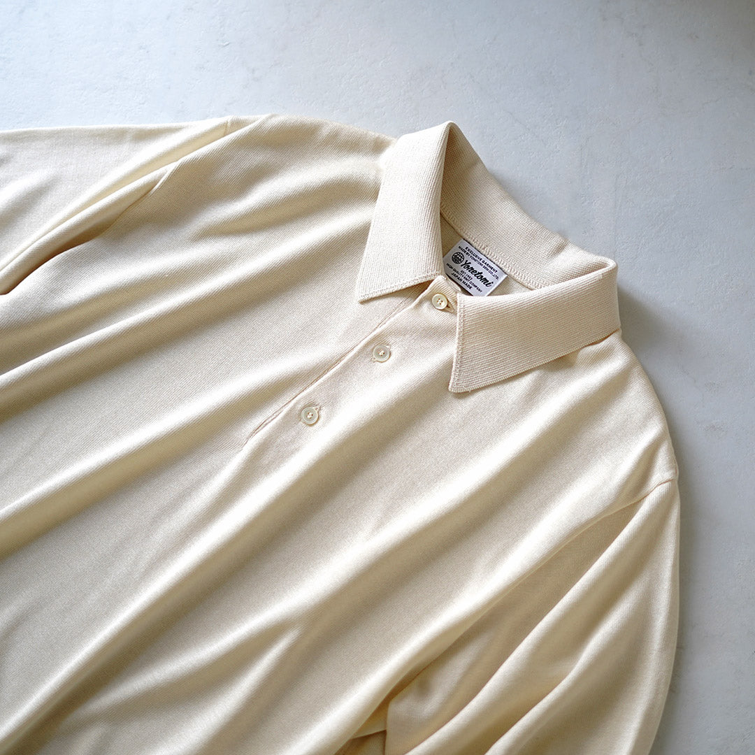 YONETOMI NEW BASIC / 실크 니트 폴로셔츠