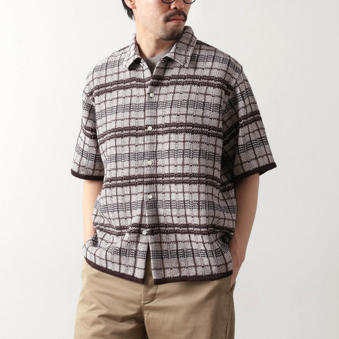 Camisa de punto de tweed a cuadros COOHEM / SUKASHI