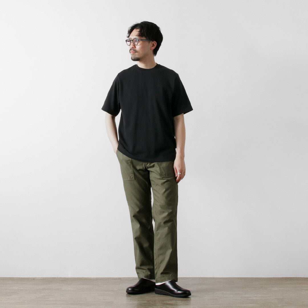 YONETOMI NEW BASIC / 硬質海島棉橫向圓體針織T卹
