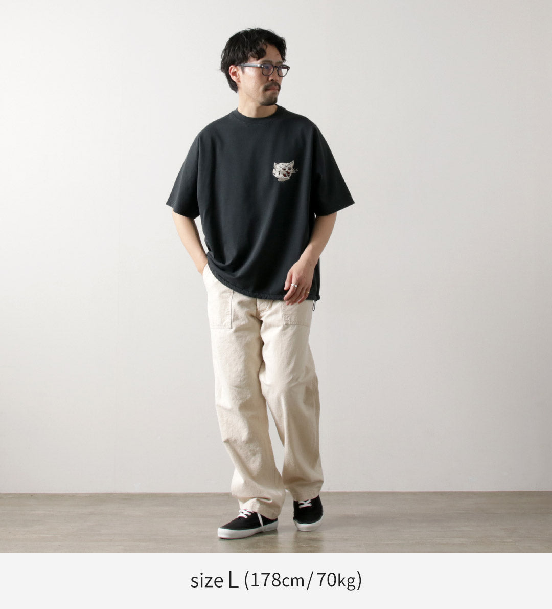 REMI RELIEF / SP 가공 Shelly Piled 반팔 크루 티셔츠 (타이거)