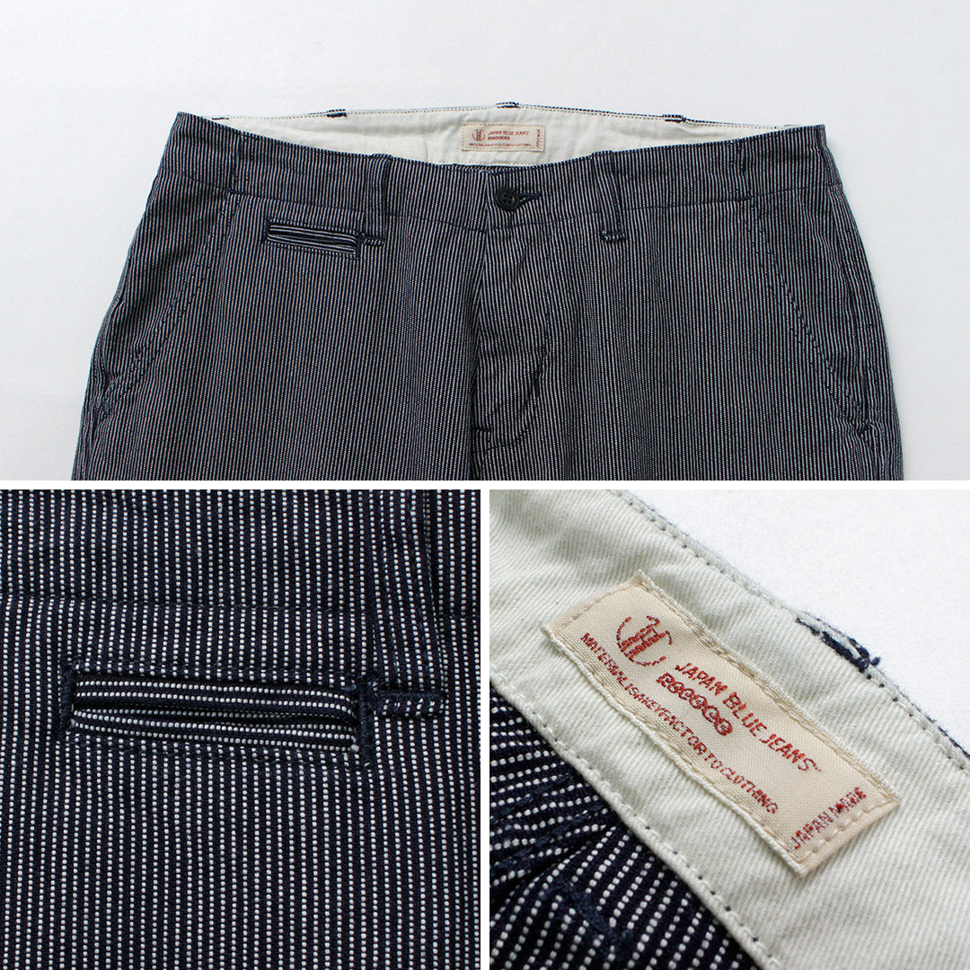 JAPAN BLUE JEANS / 와이드 테이퍼드 히코리 팬츠