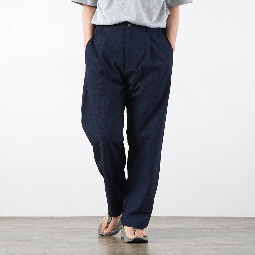 THOUSAND MILE / Seersucker Pleated Trousers