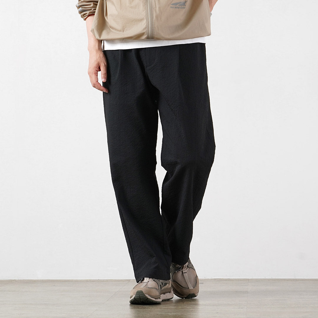 THOUSAND MILE / Seersucker Pleated Trousers