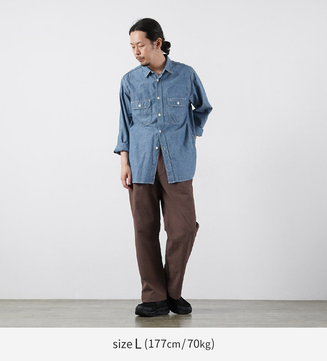 THOUSAND MILE / Seersucker Pleated Trousers