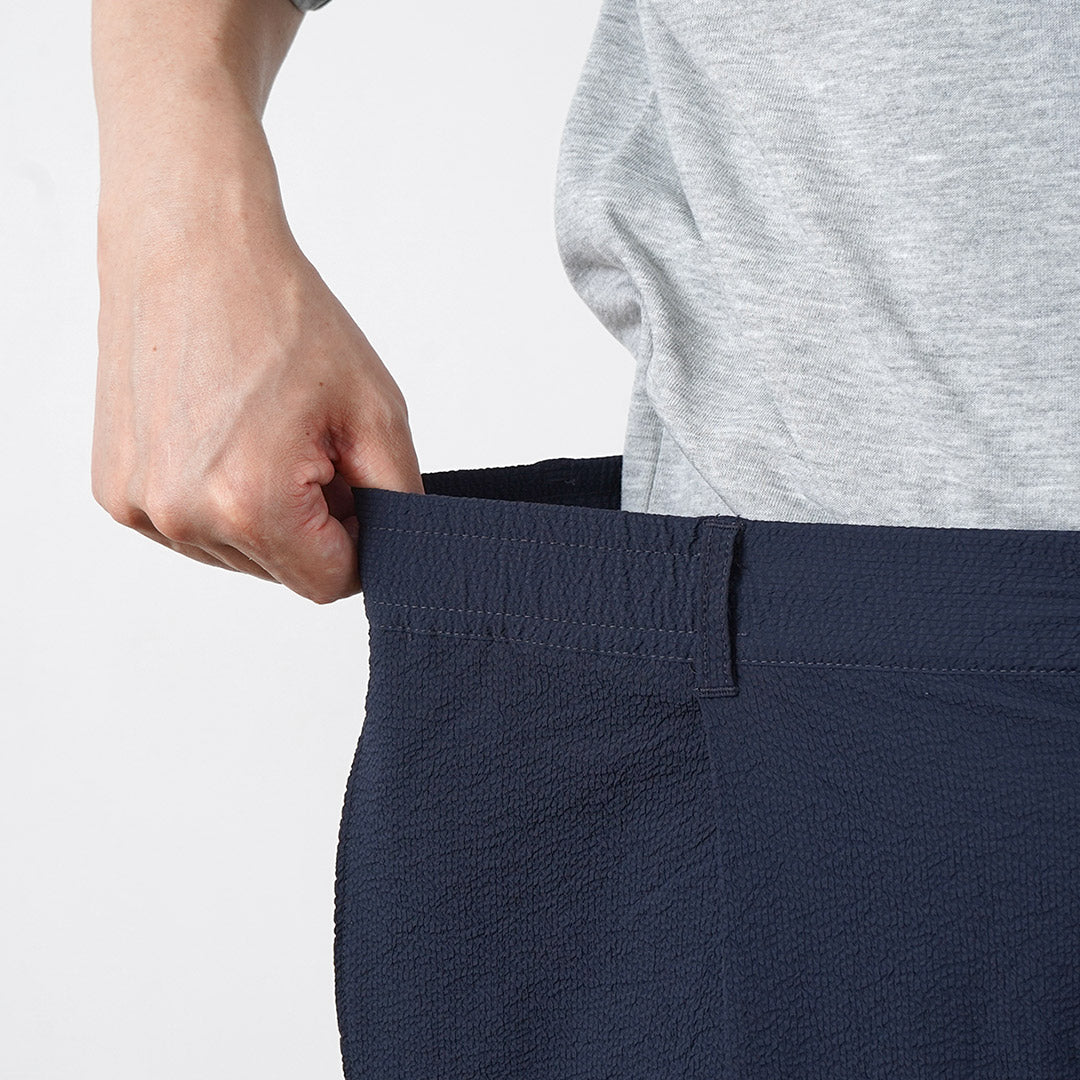 THOUSAND MILE / Seersucker Pleated Trousers