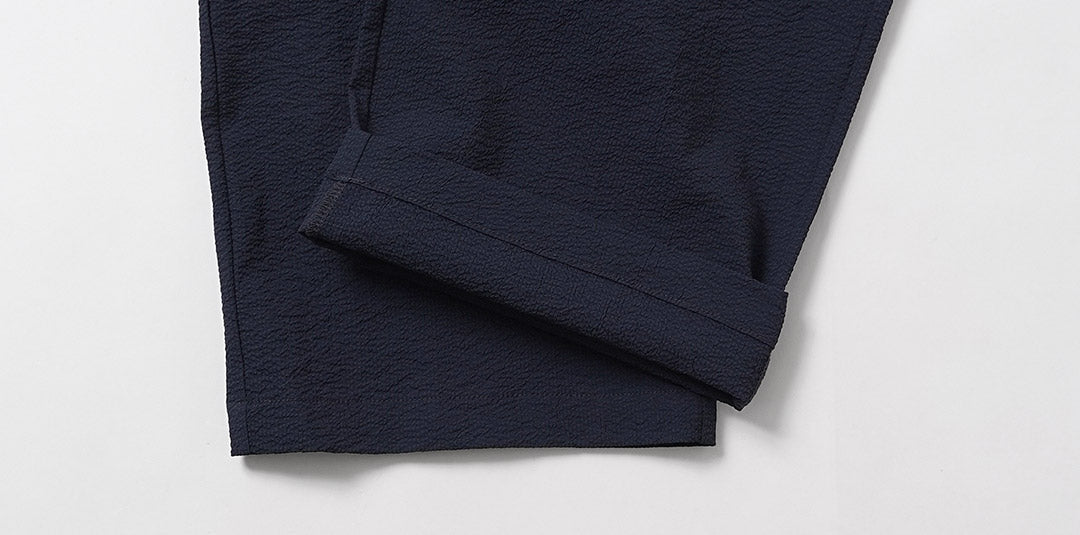 THOUSAND MILE / Seersucker Pleated Trousers