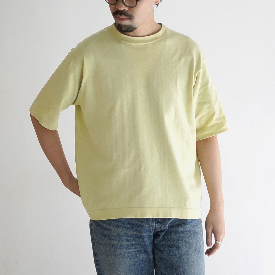 RYE TENDER / Centre Tee Solid Knit T-Shirt