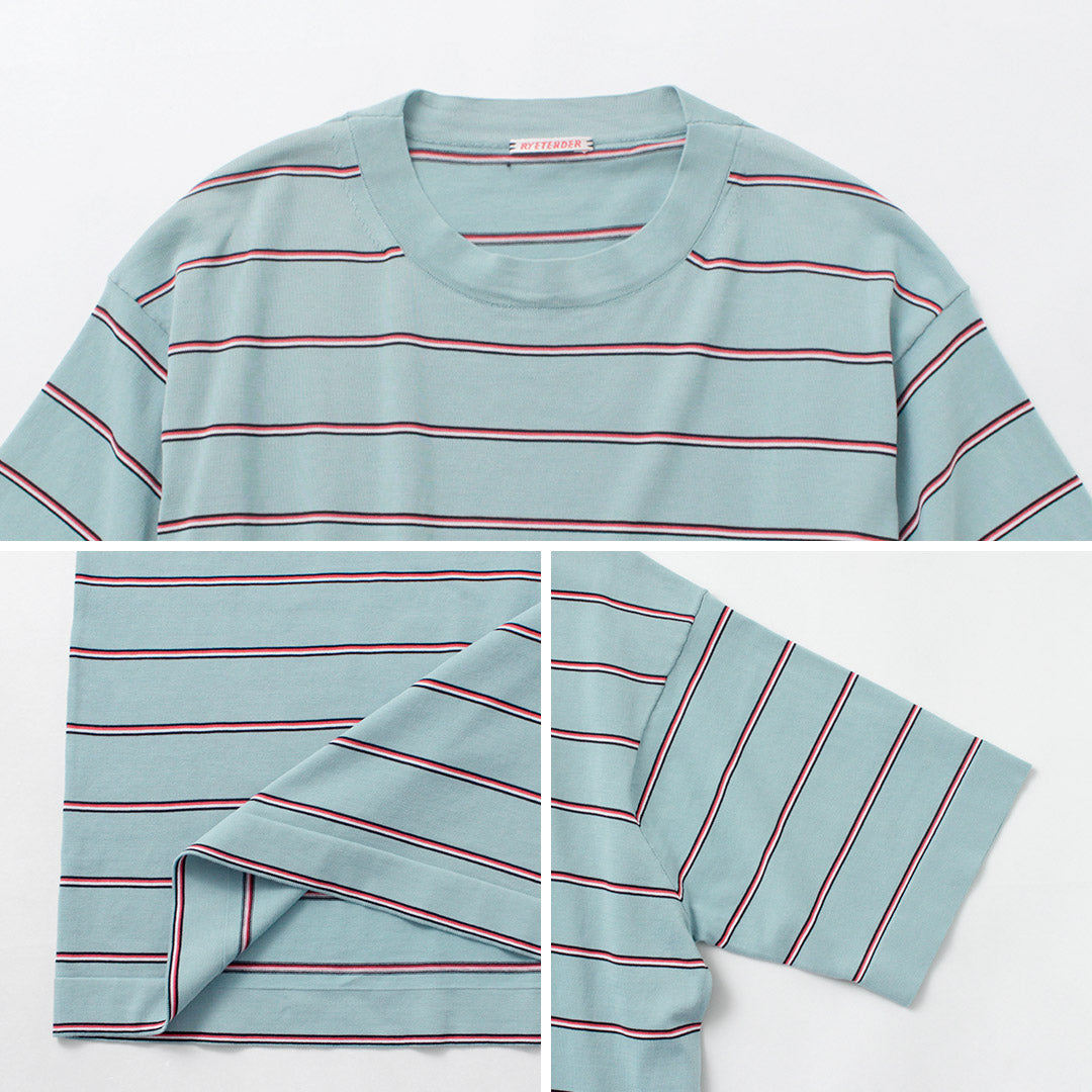 RYE TENDER / Centre Tee Stripe T-Shirt