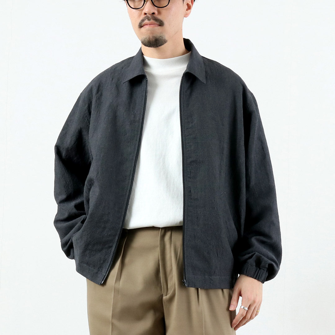 FUJITO / Linen Wool Tropical Zip Blouson
