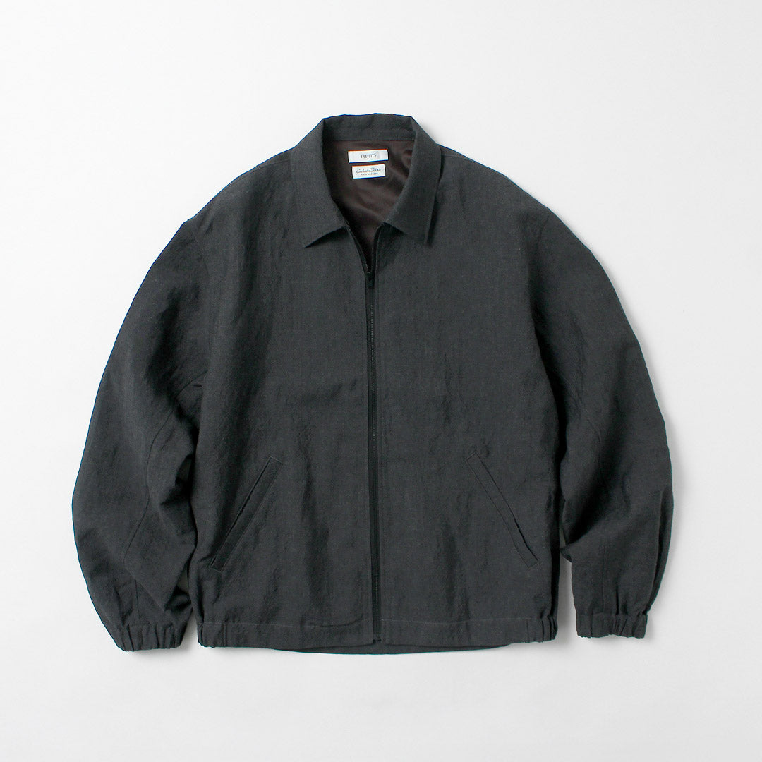 FUJITO / Linen Wool Tropical Zip Blouson