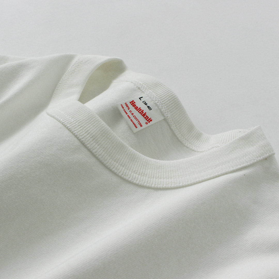 HEALTHKNIT / Camiseta con bolsillo y manga corta con cuello redondo y peso máximo de 9 oz