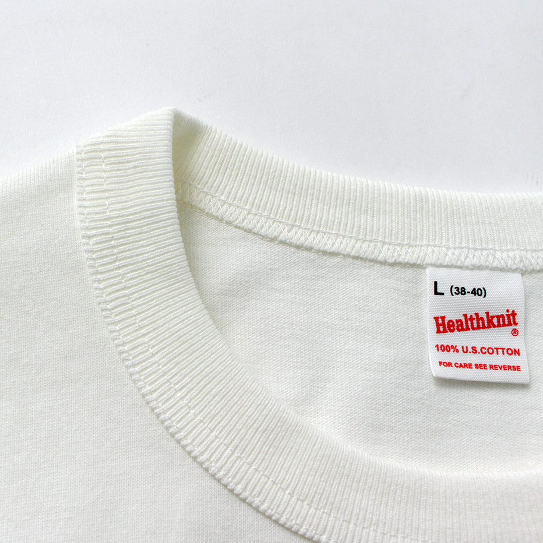 HEALTHKNIT / Camiseta con bolsillo y manga corta con cuello redondo y peso máximo de 9 oz