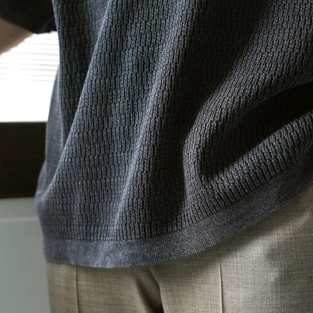 HEALTHKNIT / Polo en tricot à manches courtes