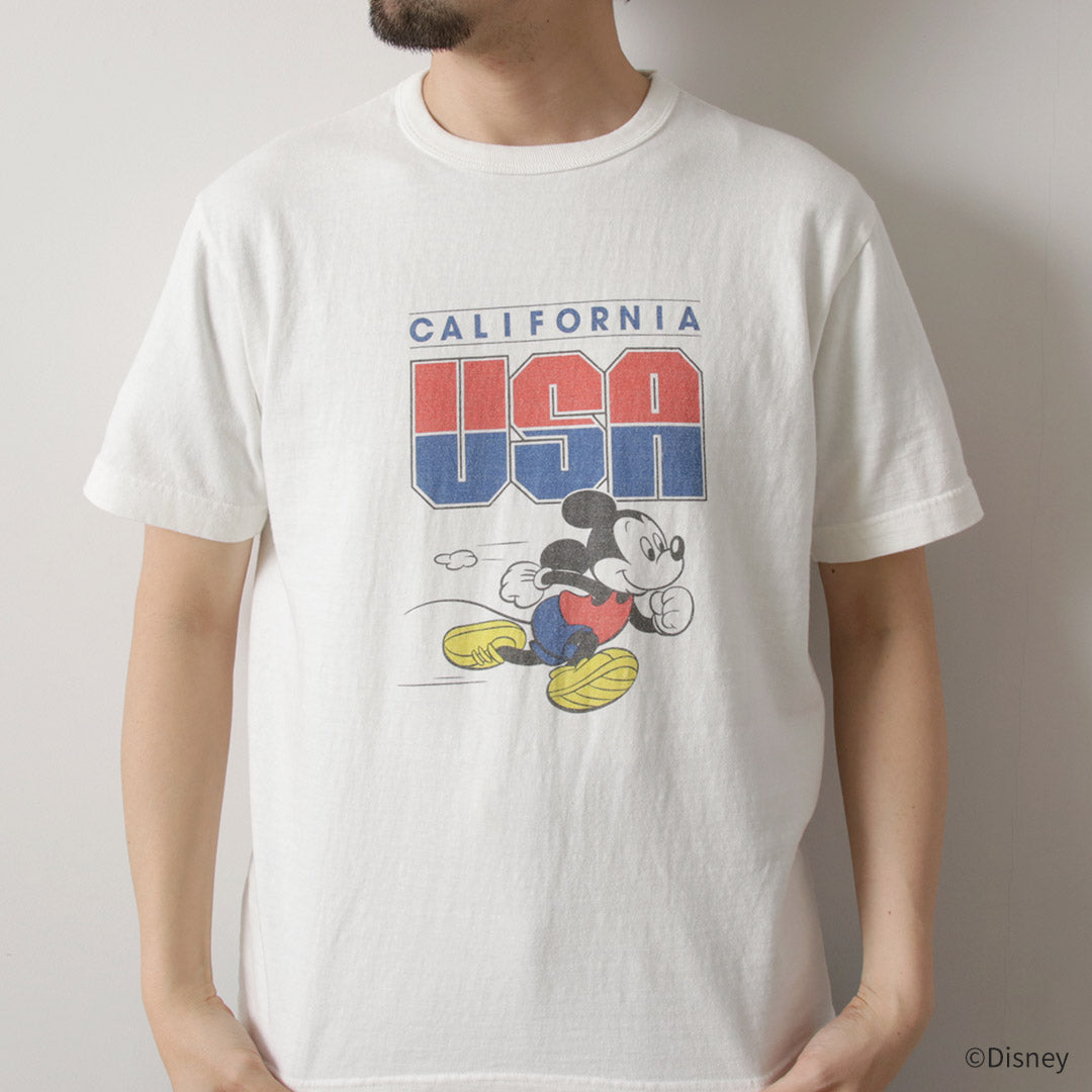 BARNS / Loopwheel Mickey T-Shirt USA CALIFORNIA