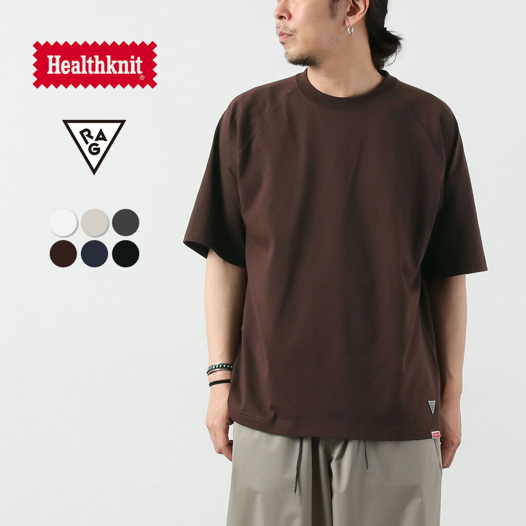 HEALTHKNIT / RAG Collaboration Raglan Short Sleeve Wide T-shirt Open-end Dry Jersey