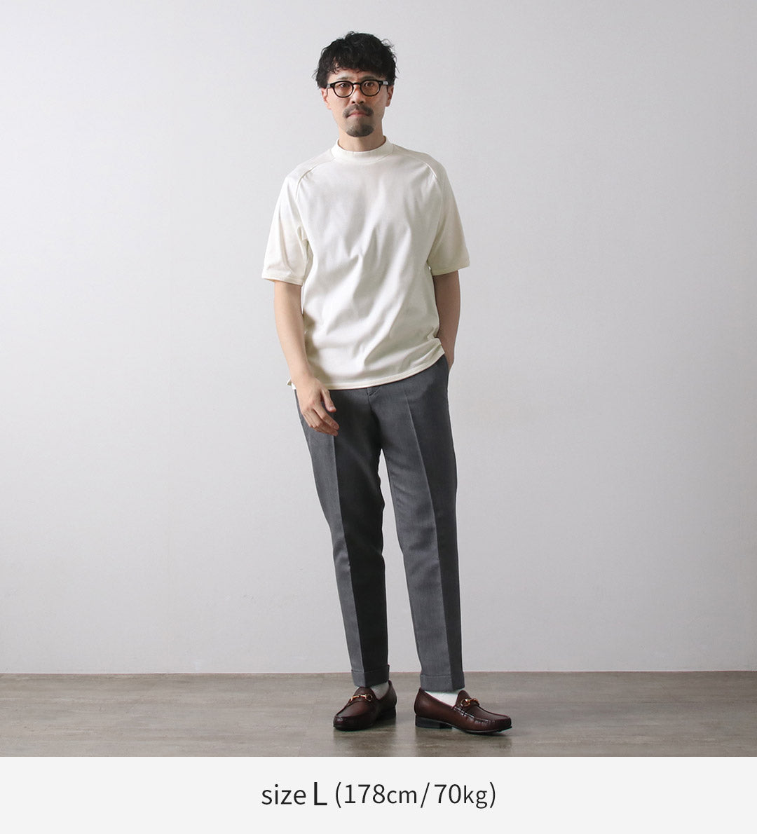 RE MADE IN TOKYO JAPAN / Perfect Inner Mock Neck Half Sleeve T-Shirt