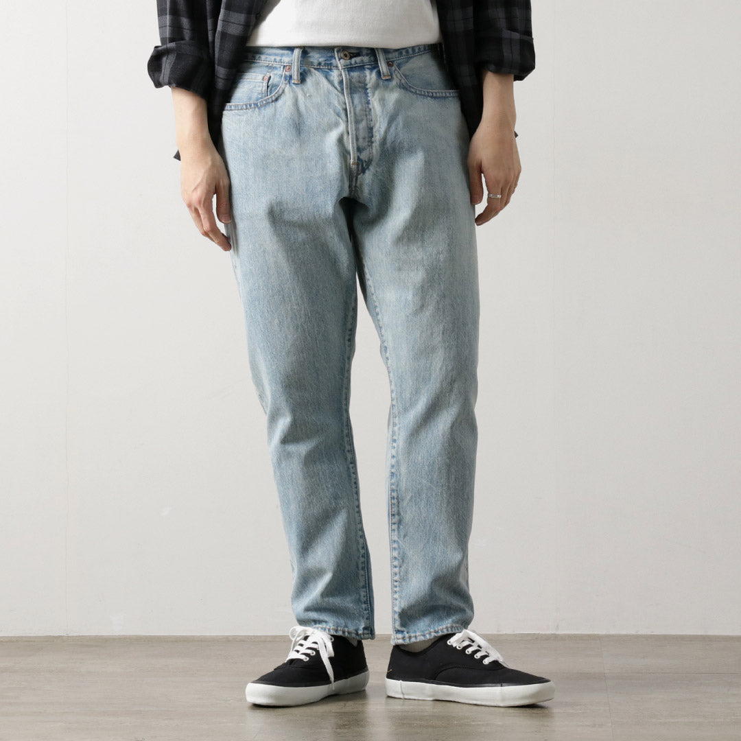 SANCA / 14oz 데님 테이퍼드 5P 팬츠 아이스워시