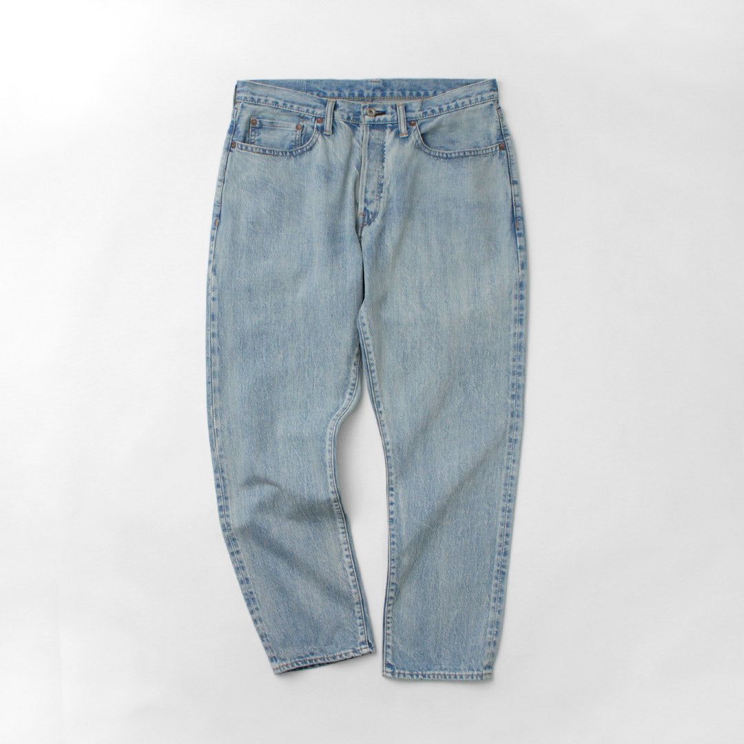 SANCA / Pantalones 5P cónicos de mezclilla de 14 oz lavados con hielo
