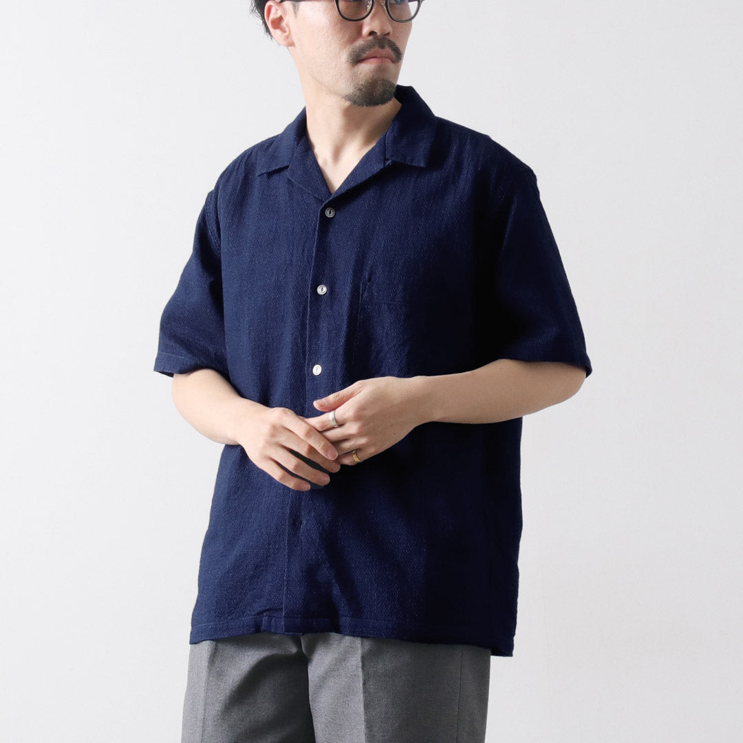 FOB FACTORY / F3508 Indigo Gauze Holiday Shirt