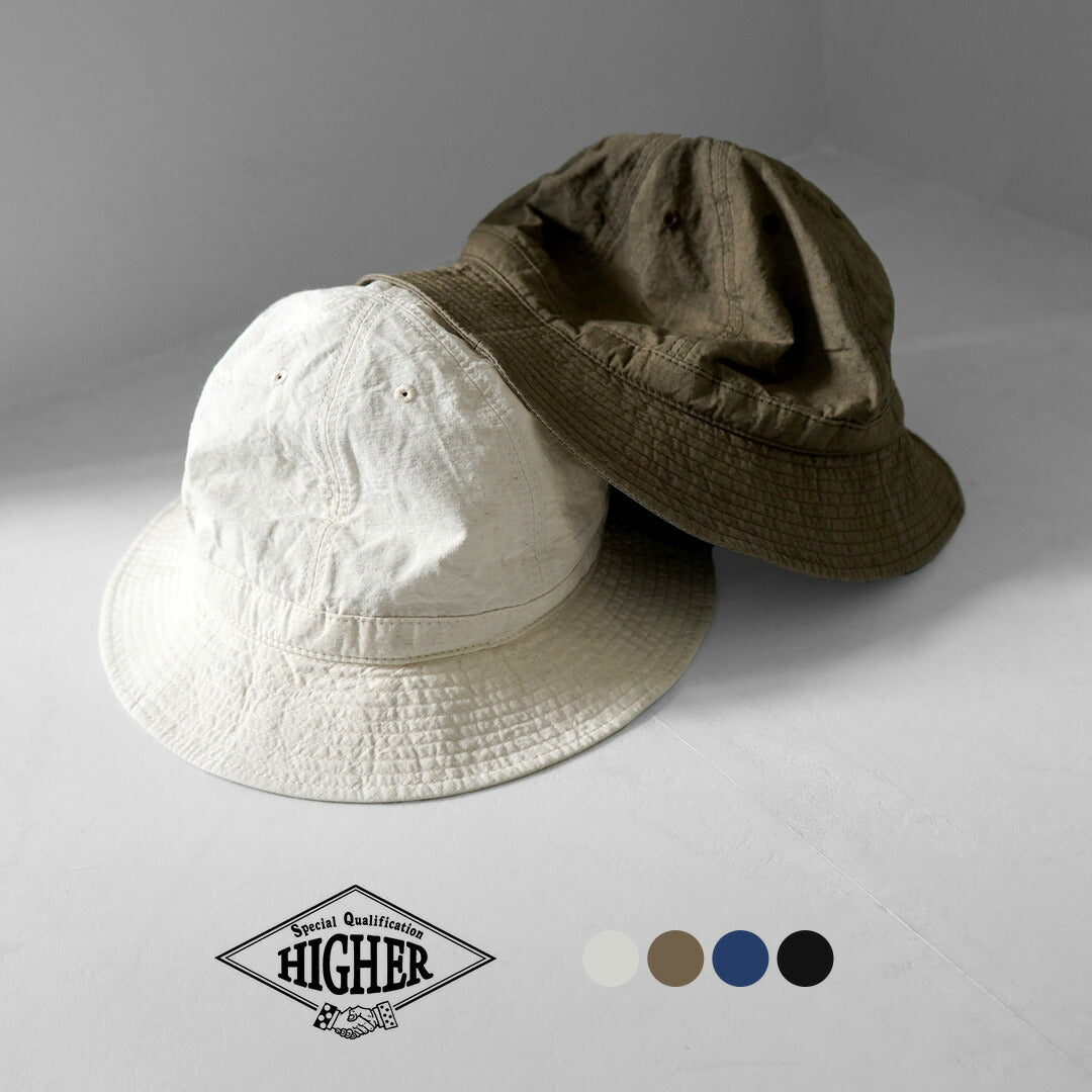 HIGHER / Chapeau météo en lin et coton à 6 panneaux