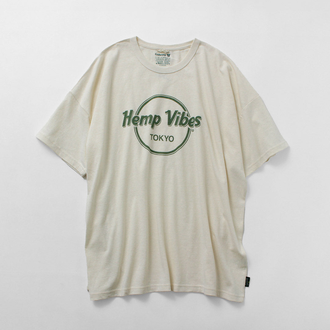 GOHEMP / Hemp Vibes 프린트 베이직 와이드 티셔츠