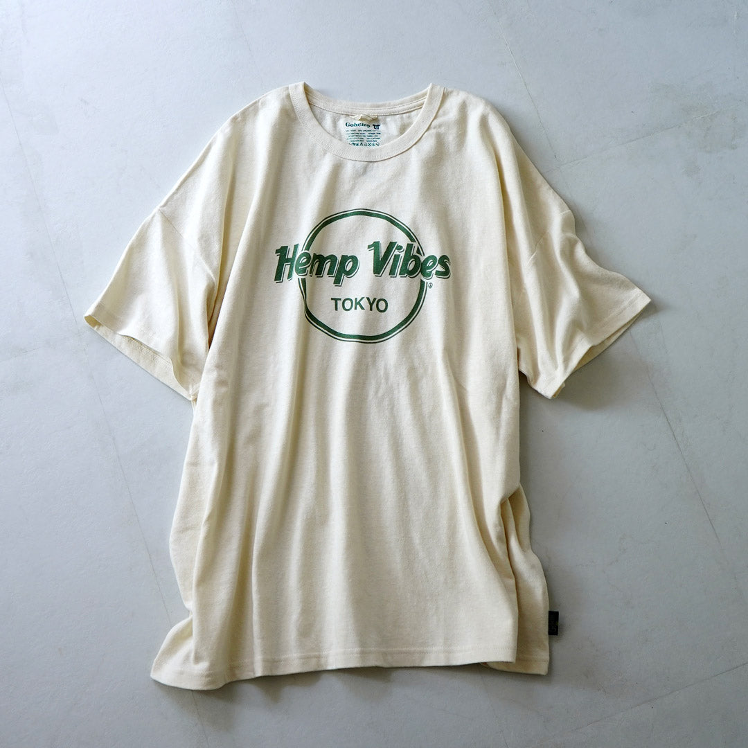 GOHEMP / Hemp Vibes 프린트 베이직 와이드 티셔츠
