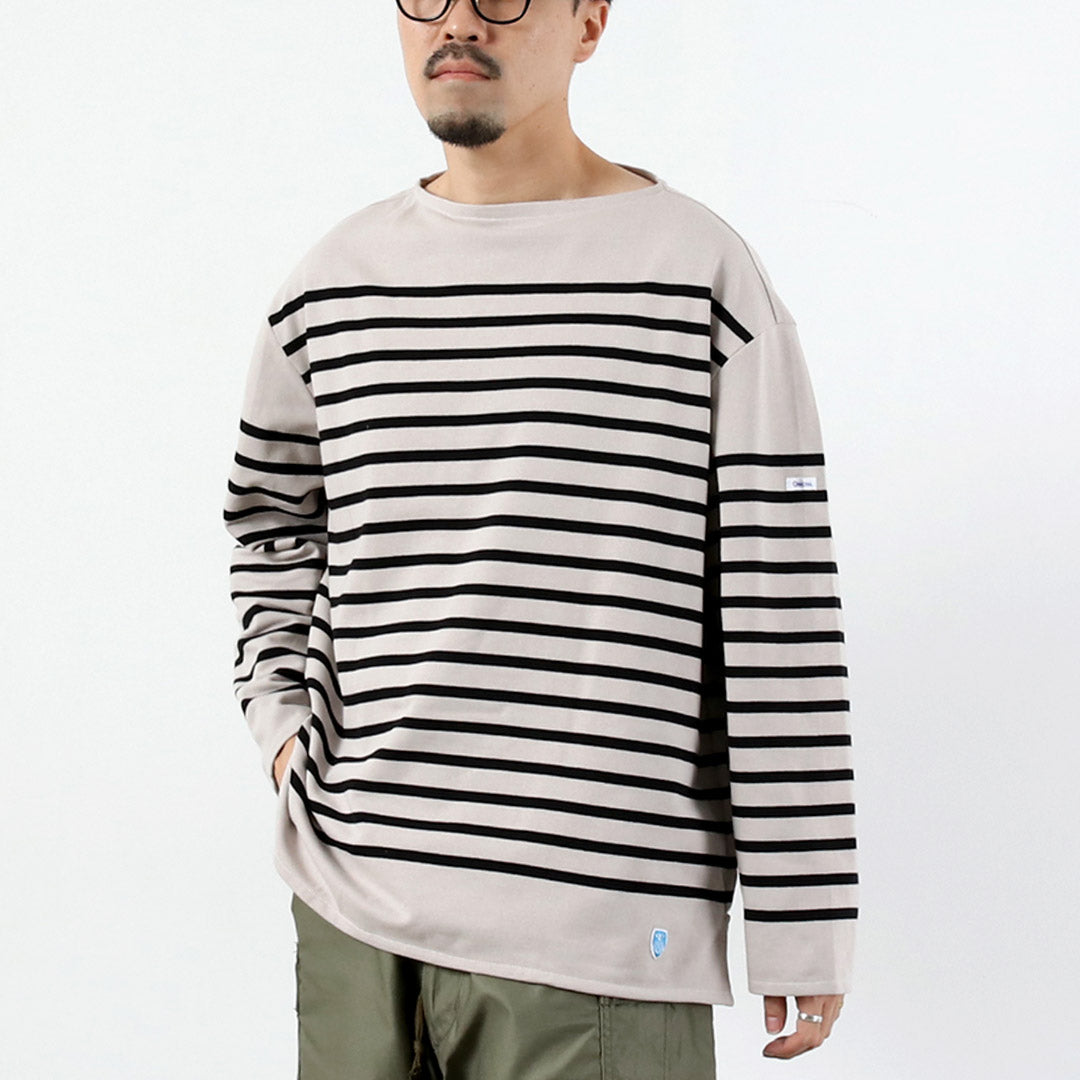 ORCIVAL / Jersey de manga larga con cuello barco y ajuste relajado