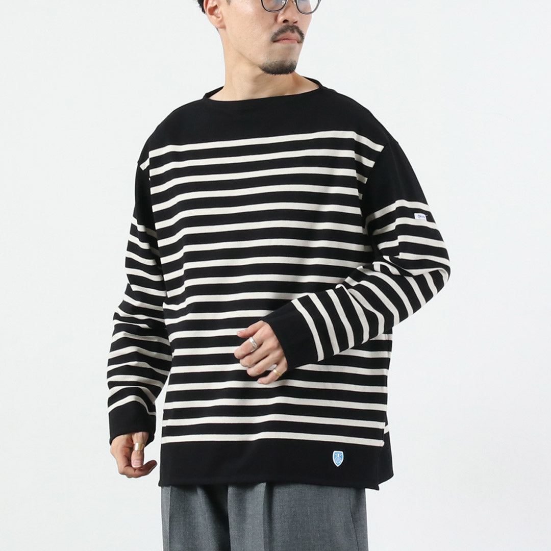 ORCIVAL / Jersey de manga larga con cuello barco y ajuste relajado
