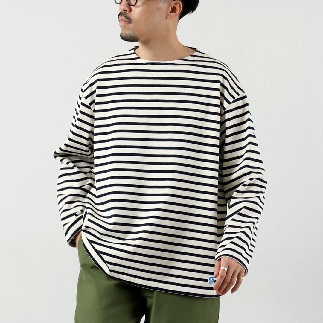 ORCIVAL / Jersey de manga larga con cuello redondo a rayas