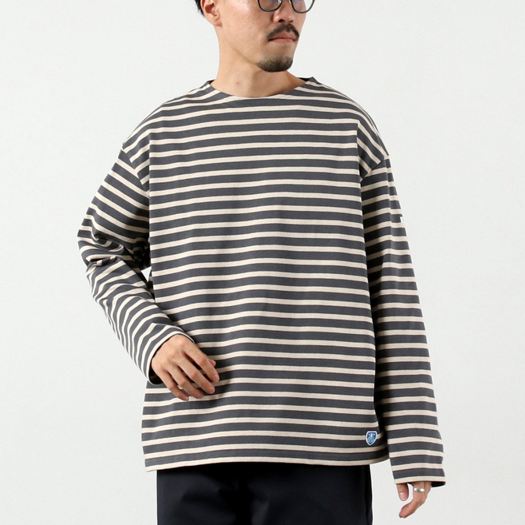 ORCIVAL / Jersey de manga larga con cuello redondo a rayas