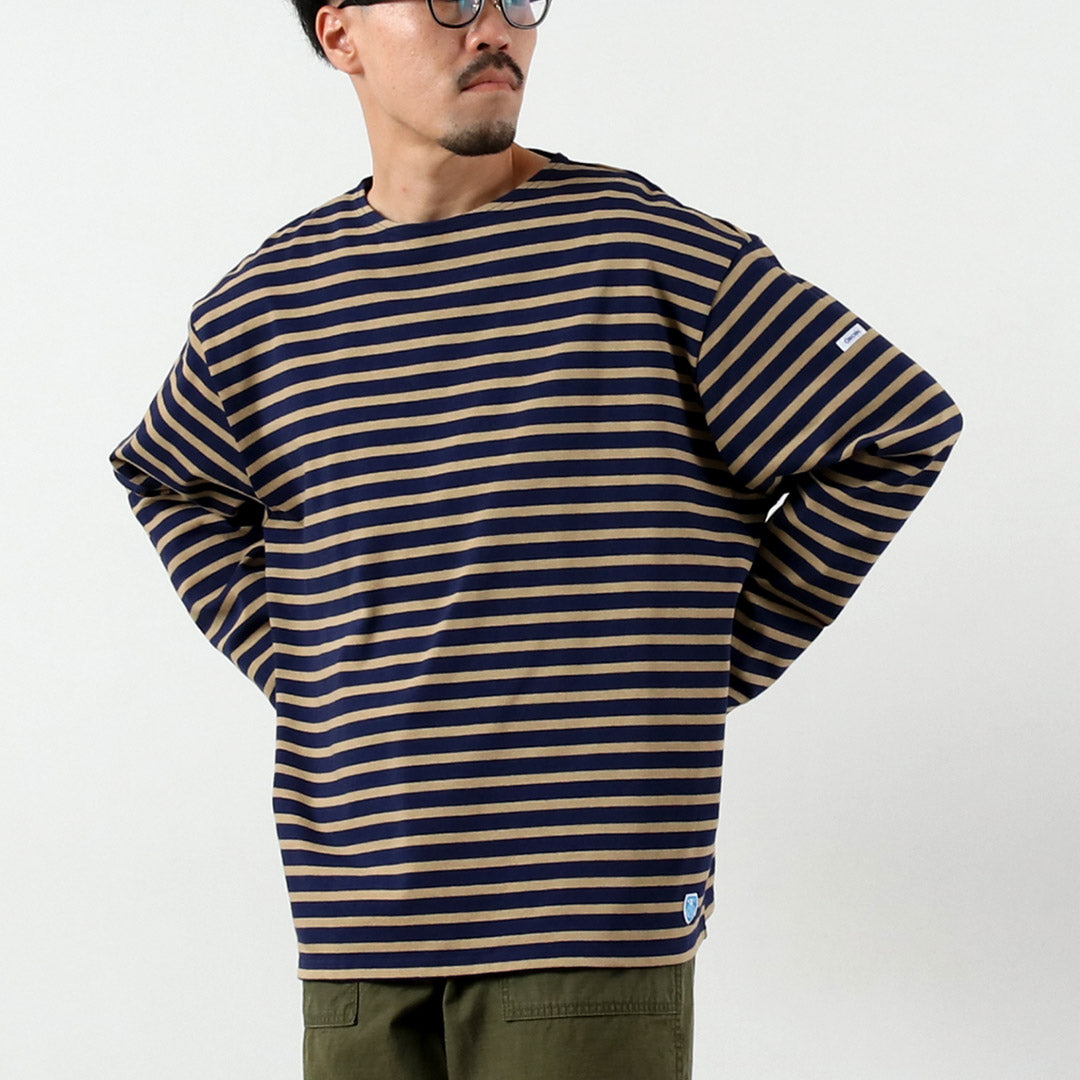 ORCIVAL / Jersey de manga larga con cuello redondo a rayas