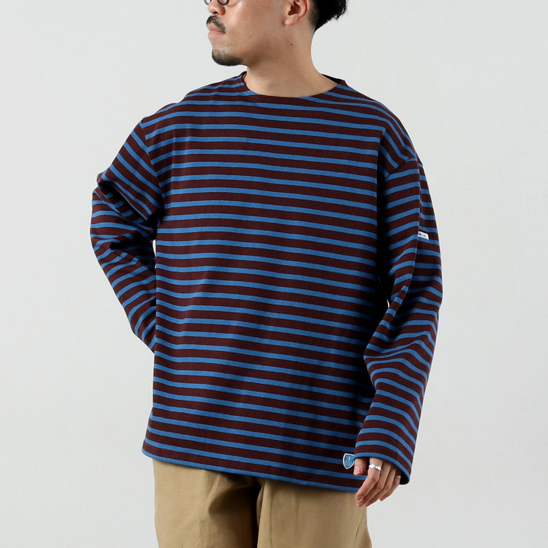 ORCIVAL / Jersey de manga larga con cuello redondo a rayas