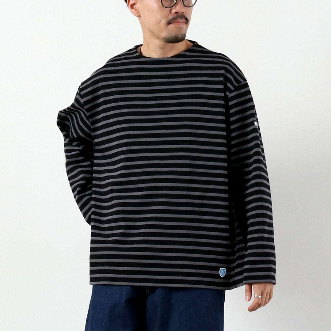 ORCIVAL / Jersey de manga larga con cuello redondo a rayas