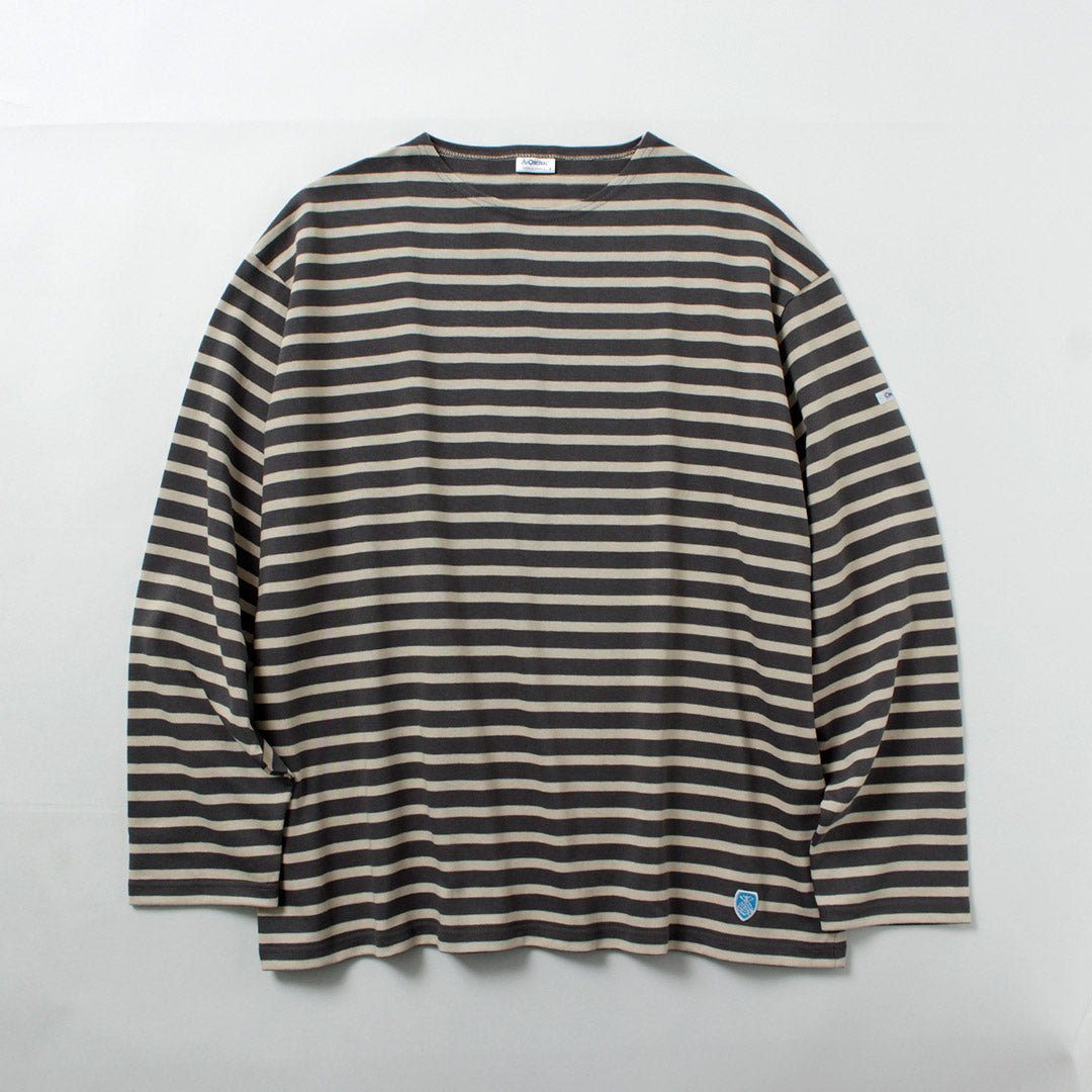 ORCIVAL / Jersey de manga larga con cuello redondo a rayas