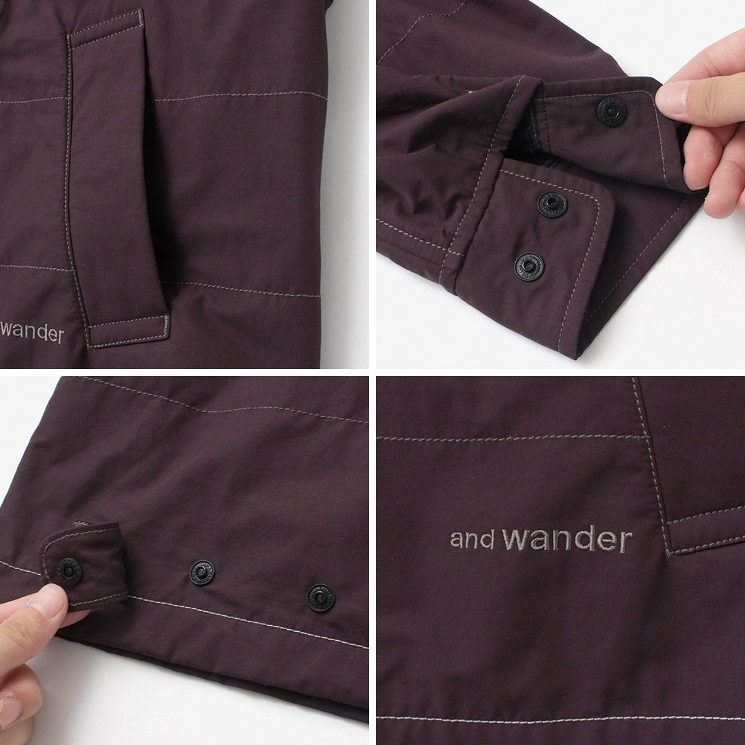 AND WANDER / Veste Octa Swing Top en coton et nylon