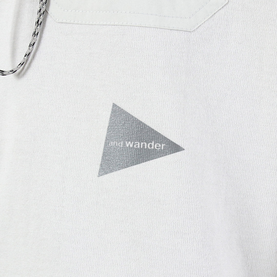 AND WANDER / 헤비 코튼 포켓 긴팔 티셔츠
