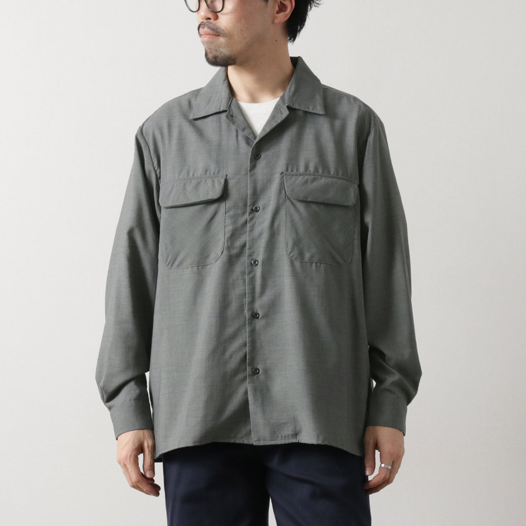 ROCOCO / Camisa Cuello Abierto Lana Tropical