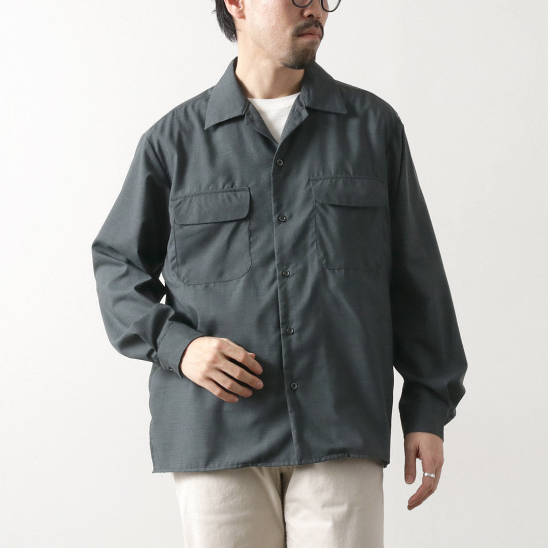 ROCOCO / Camisa Cuello Abierto Lana Tropical