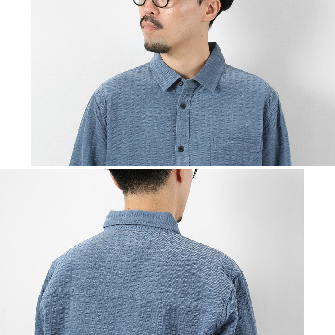 WAX LONDON / Seersucker Corduroy Sherry Shirt