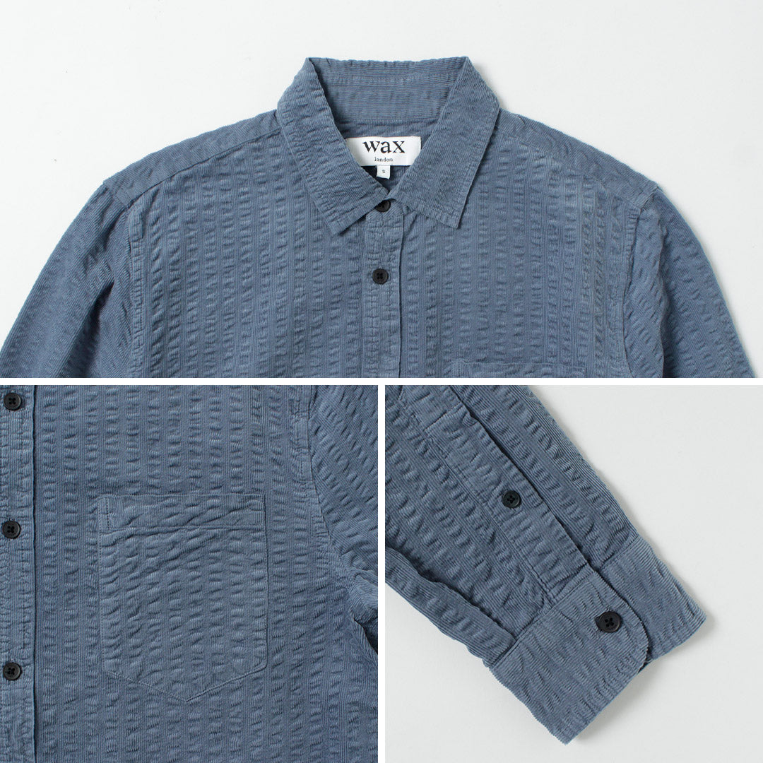 WAX LONDON / Seersucker Corduroy Sherry Shirt