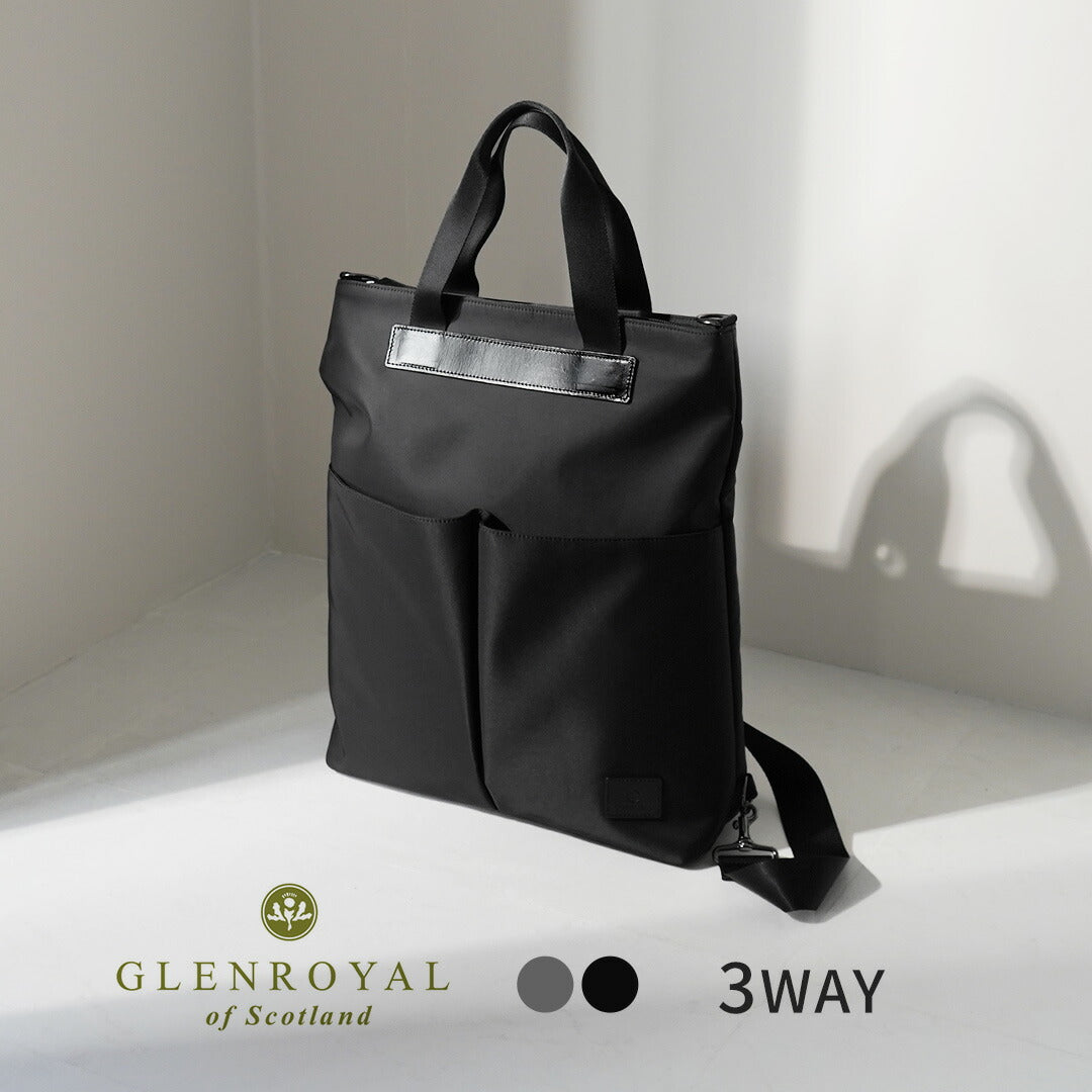 GLENROYAL / 3-Way Nylon Twill Tote Bag
