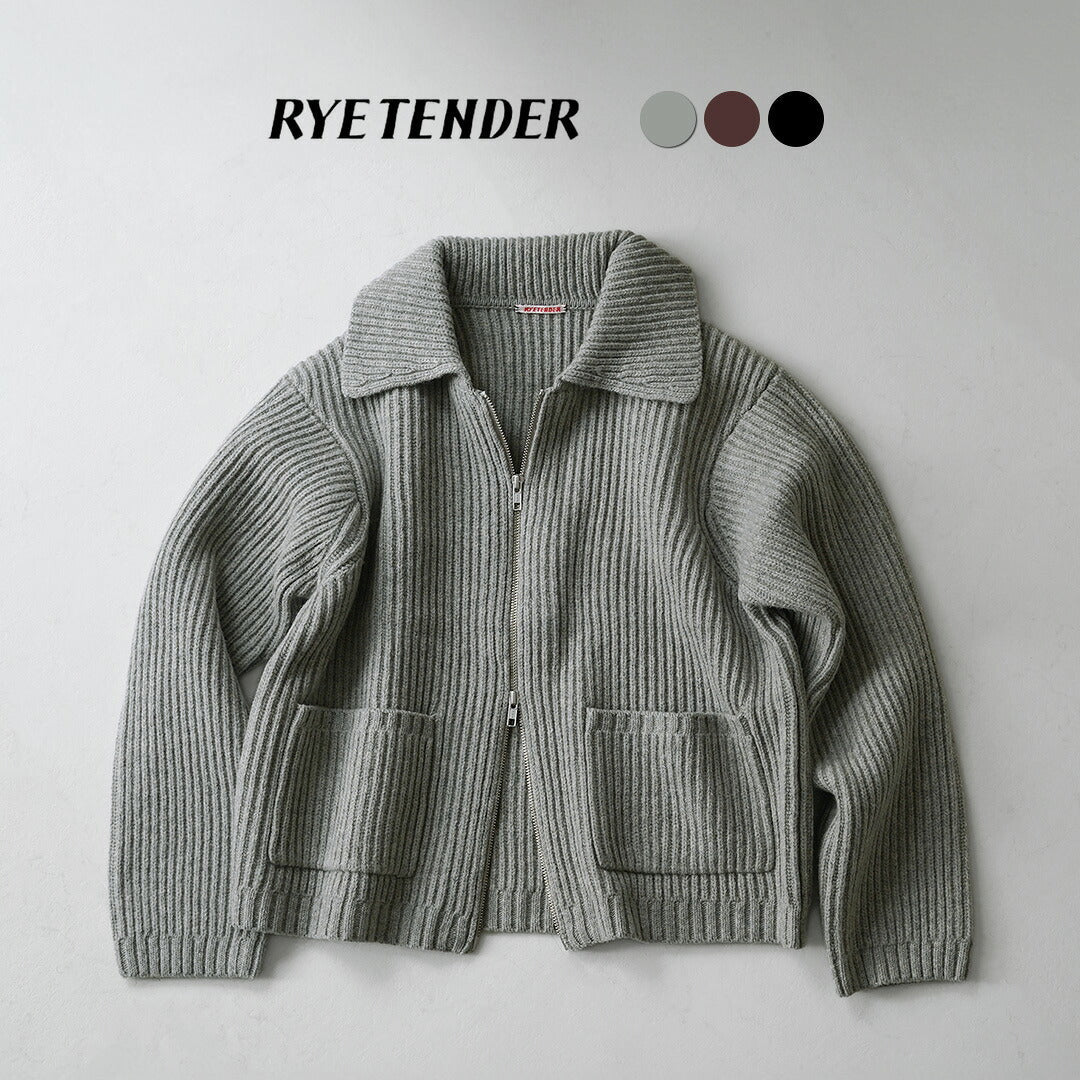 RYE TENDER / 제롬 자켓 풀집 니트 블루종