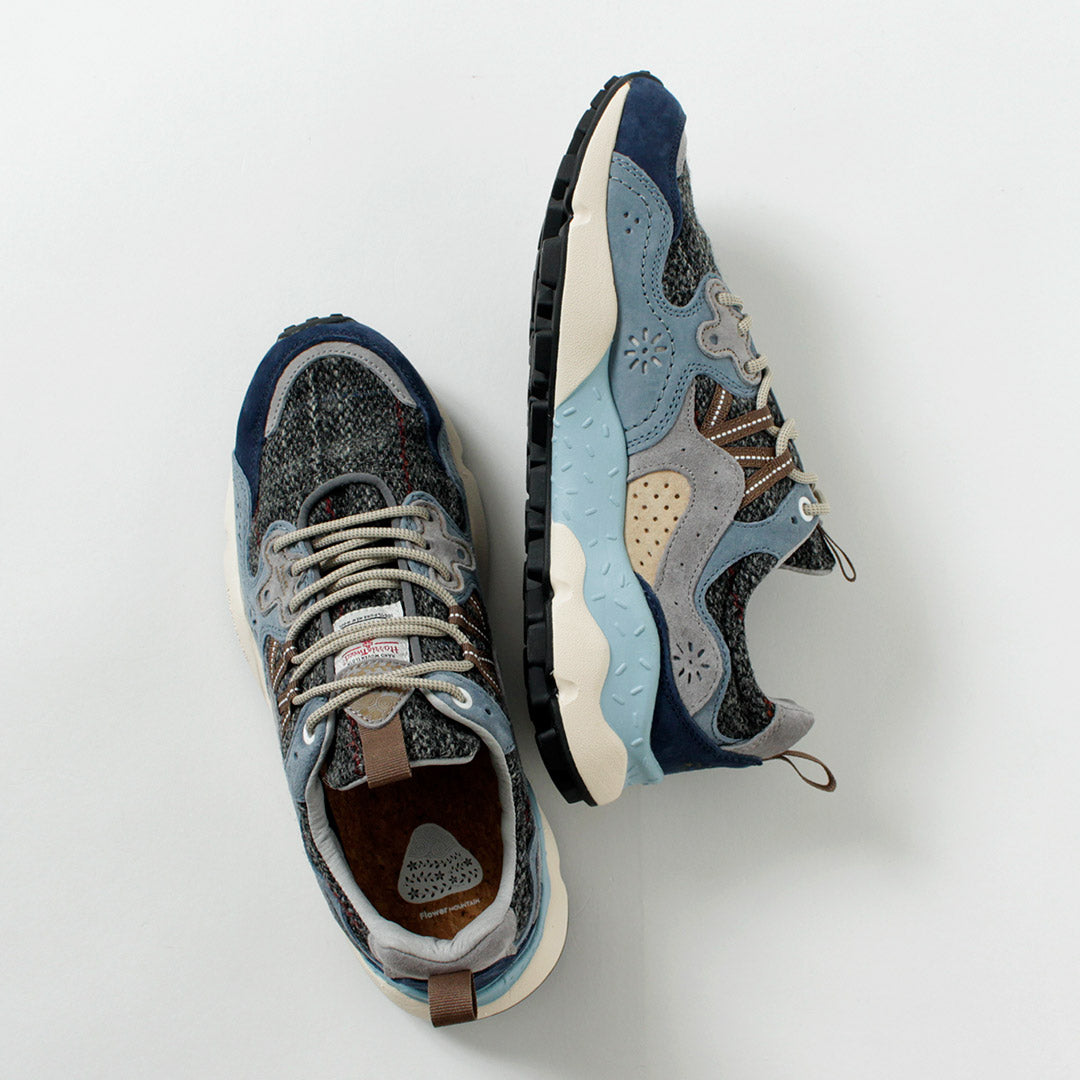FLOWER MOUNTAIN / Yamano 3 Harris Tweed et baskets en daim de porc