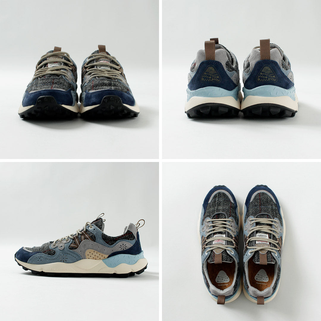 FLOWER MOUNTAIN / Yamano 3 Harris Tweed et baskets en daim de porc