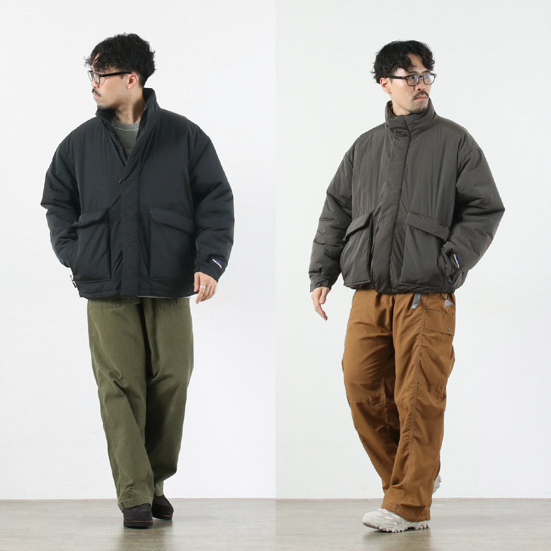 THOUSAND MILE / Stand Collar Padded Shadow Nylon Jacket