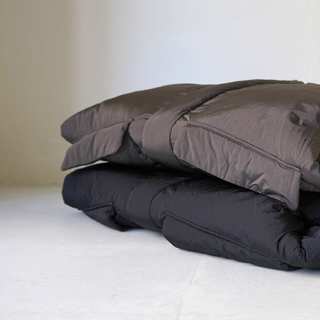 THOUSAND MILE / Stand Collar Padded Shadow Nylon Jacket