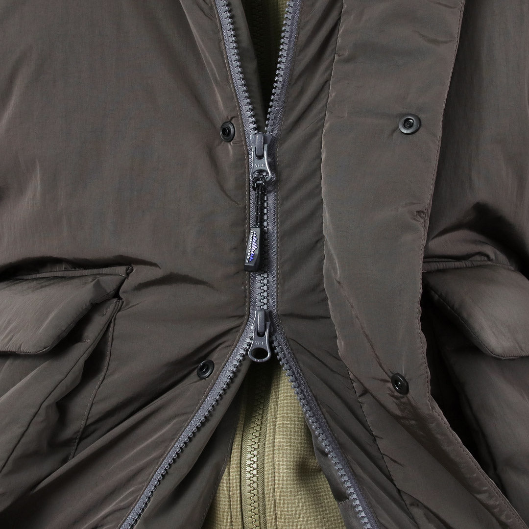THOUSAND MILE / Stand Collar Padded Shadow Nylon Jacket