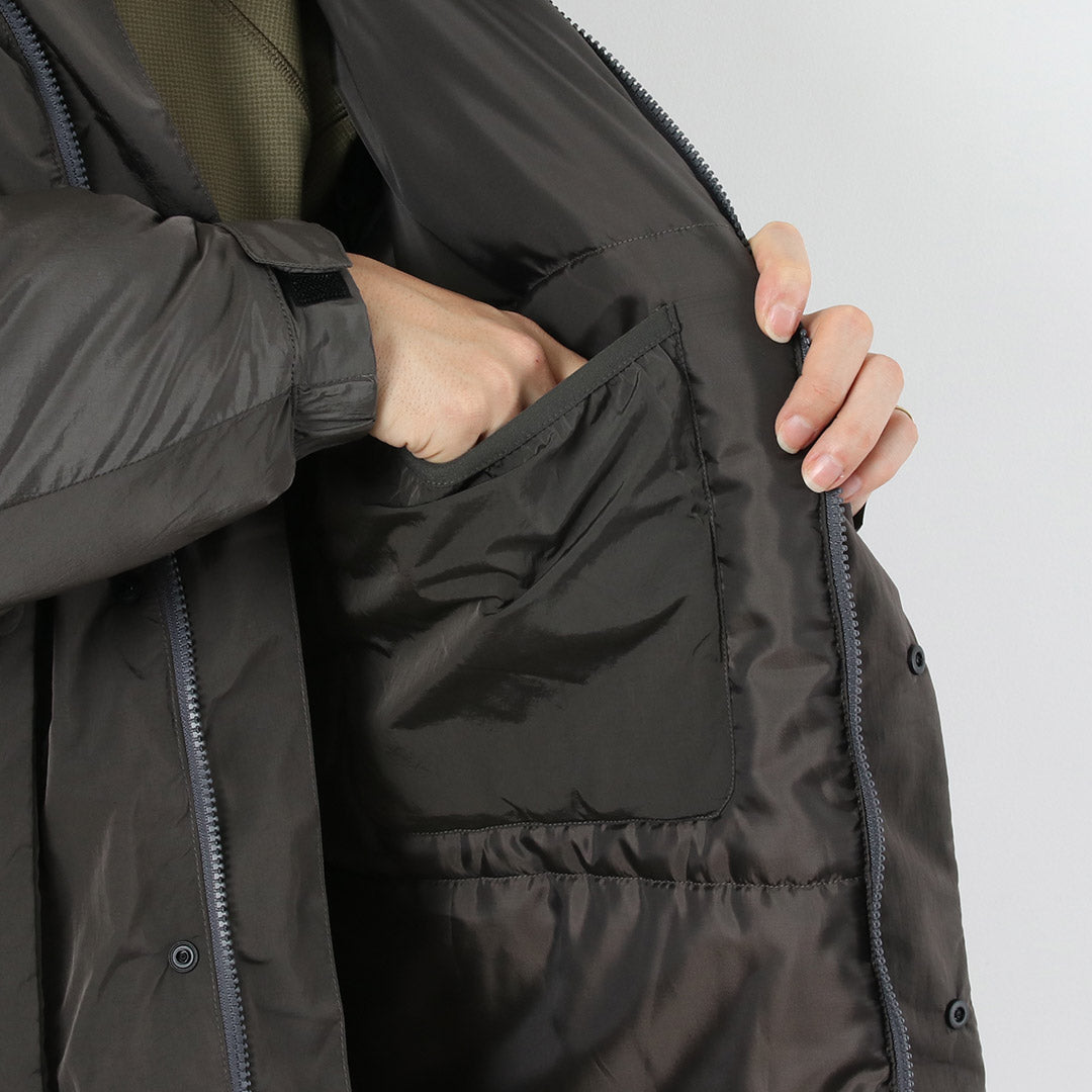 THOUSAND MILE / Stand Collar Padded Shadow Nylon Jacket