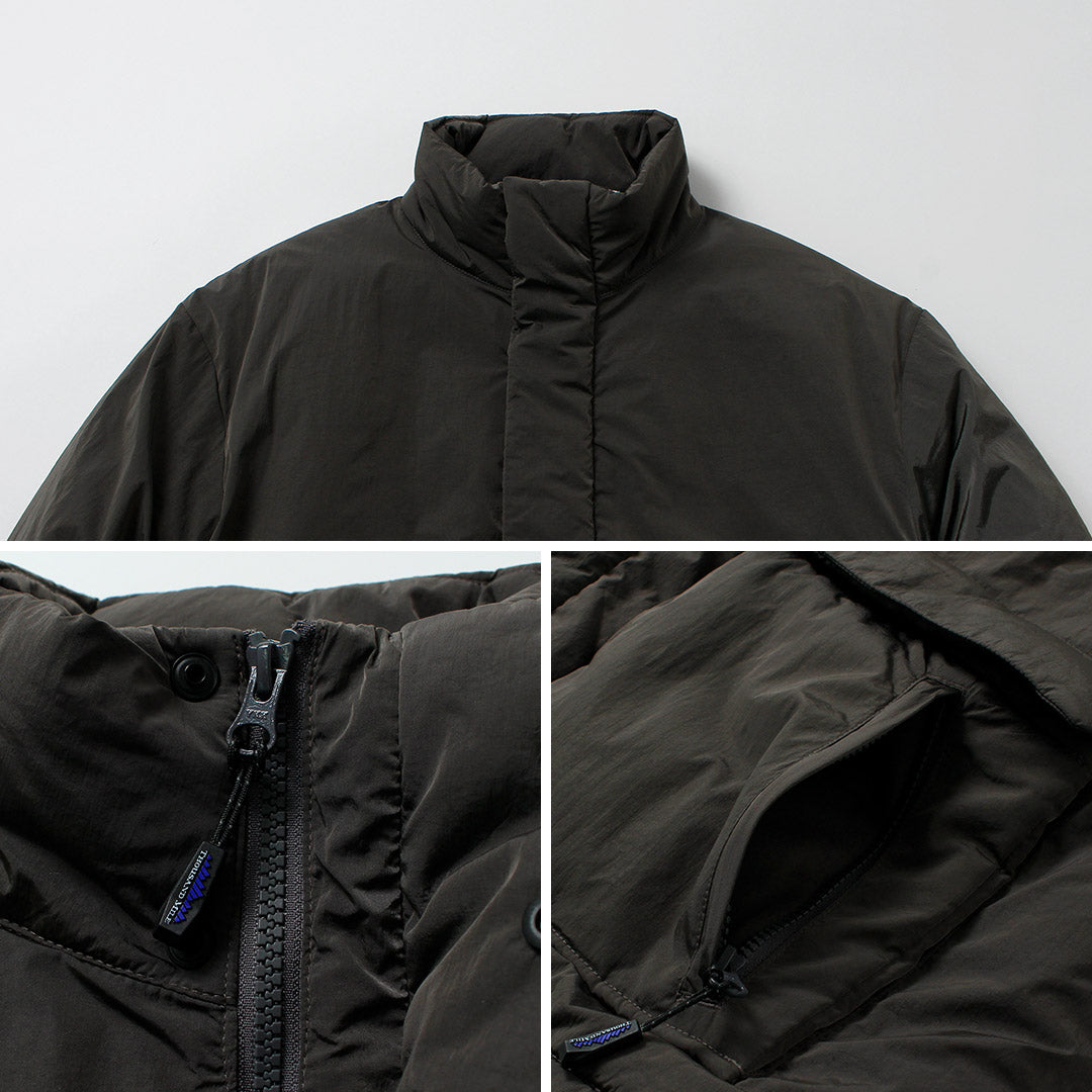 THOUSAND MILE / Stand Collar Padded Shadow Nylon Jacket